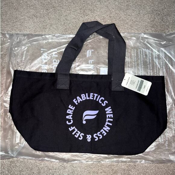 New Fabletics Oversized Tote Bag Pewter/Hazy Iris - Picture 3 of 6